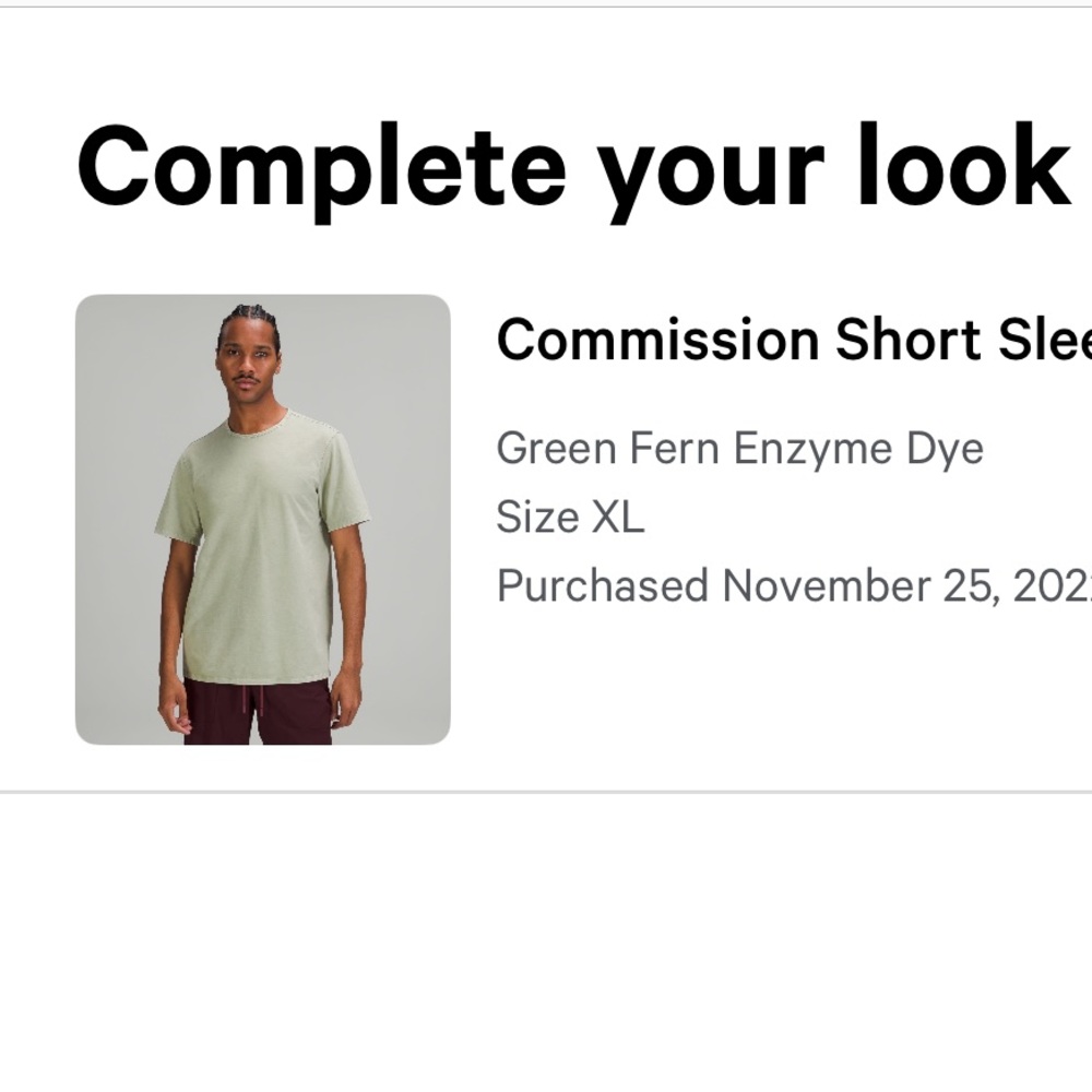 Men's lululemon commission shirt XL